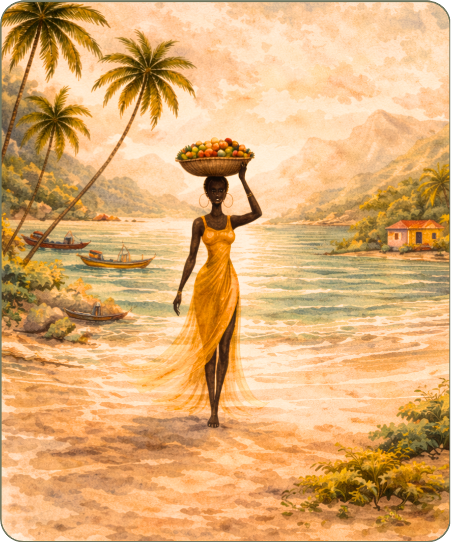 Haïtienne sous les Palmiers - Instant Haïti - N° 20